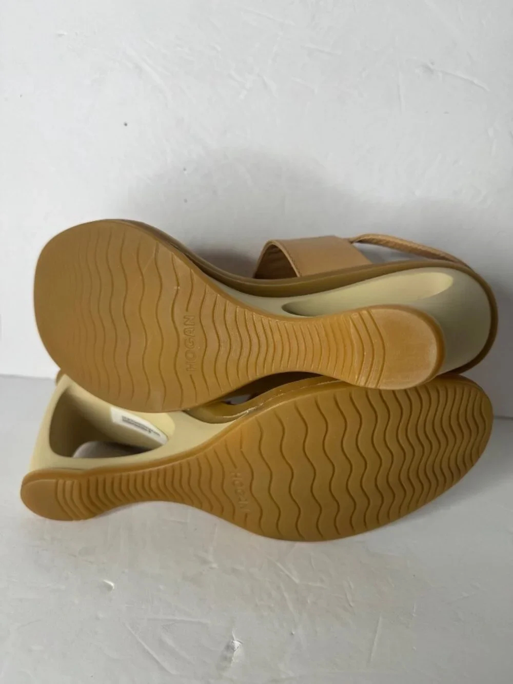 Hogan Sculptural Cutout Architectural Wedge Thong Sandal EU 39 US 9 NIB